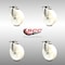 Service Caster 5 Inch 316SS Nylon Wheel Swivel Top Plate Caster Set SCC-SS31620S514-NYS-4 - alternate 2